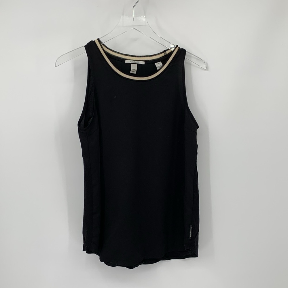 Scotch & Soda Maison Sunrise Shake tank black shirt blouse top gold women Small